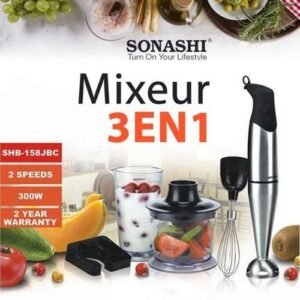 Mixeur Plongeur Multifonctions 3en1 300W Sonashi SHB-158JBC