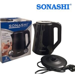 Bouilloire Electrique Sans Fil en Inox 1.8L 2200W Sonashi SKT-1808N1