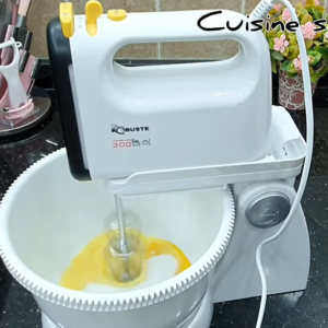 Batteur avec bol rotatif - T300 - Blanc Robuste