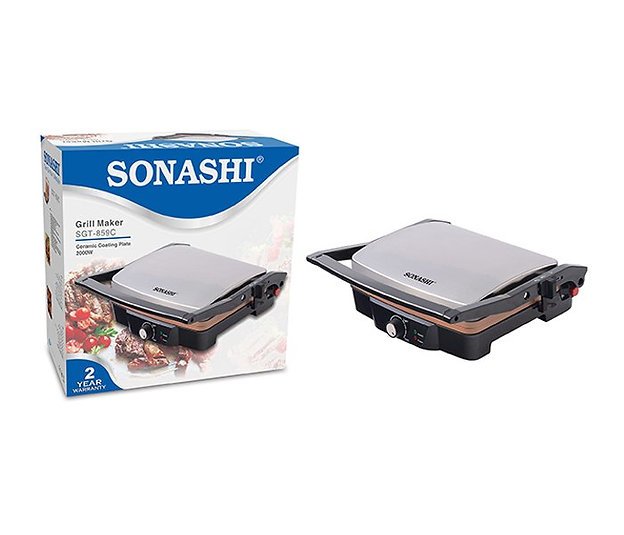 Machine à Sandwichs et Grillades en Inox 2000W Sonashi SGT-859 – Image 4