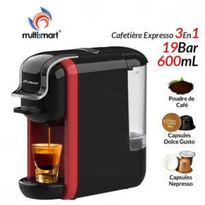 Machine a Café 3En1 - 20 Bars - 1450W Multismart MS-CF2026