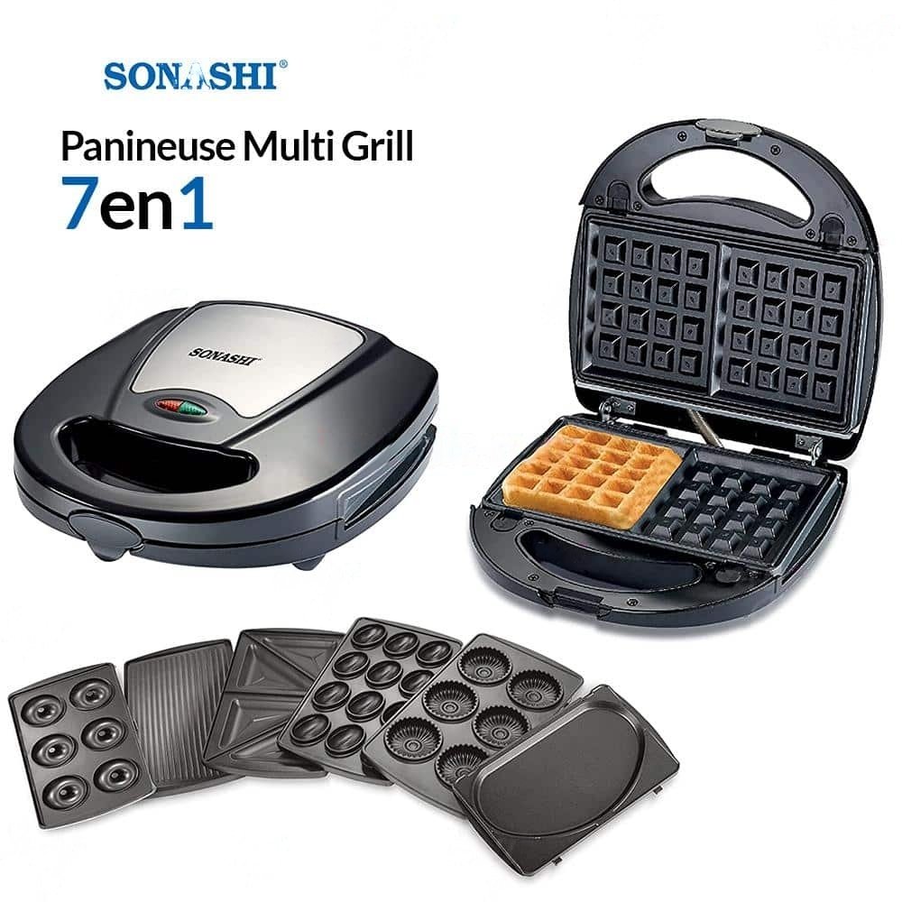 Panineuse Multi Grill 7en1 760W Sonashi SSM-862 – Image 2