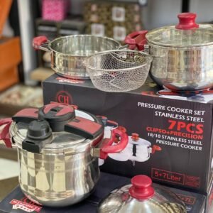 Cocotte 7 Pcs 5 + 7 L en inox 18/10 Sinarco