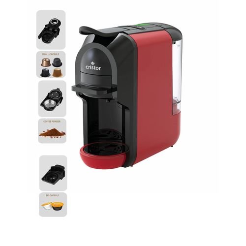 Machine à café 3en1 CRISTOR -19 Bars – 1450W – Rouge – Image 2
