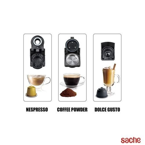 Machine à café 3en1 CRISTOR -19 Bars – 1450W – Rouge – Image 3