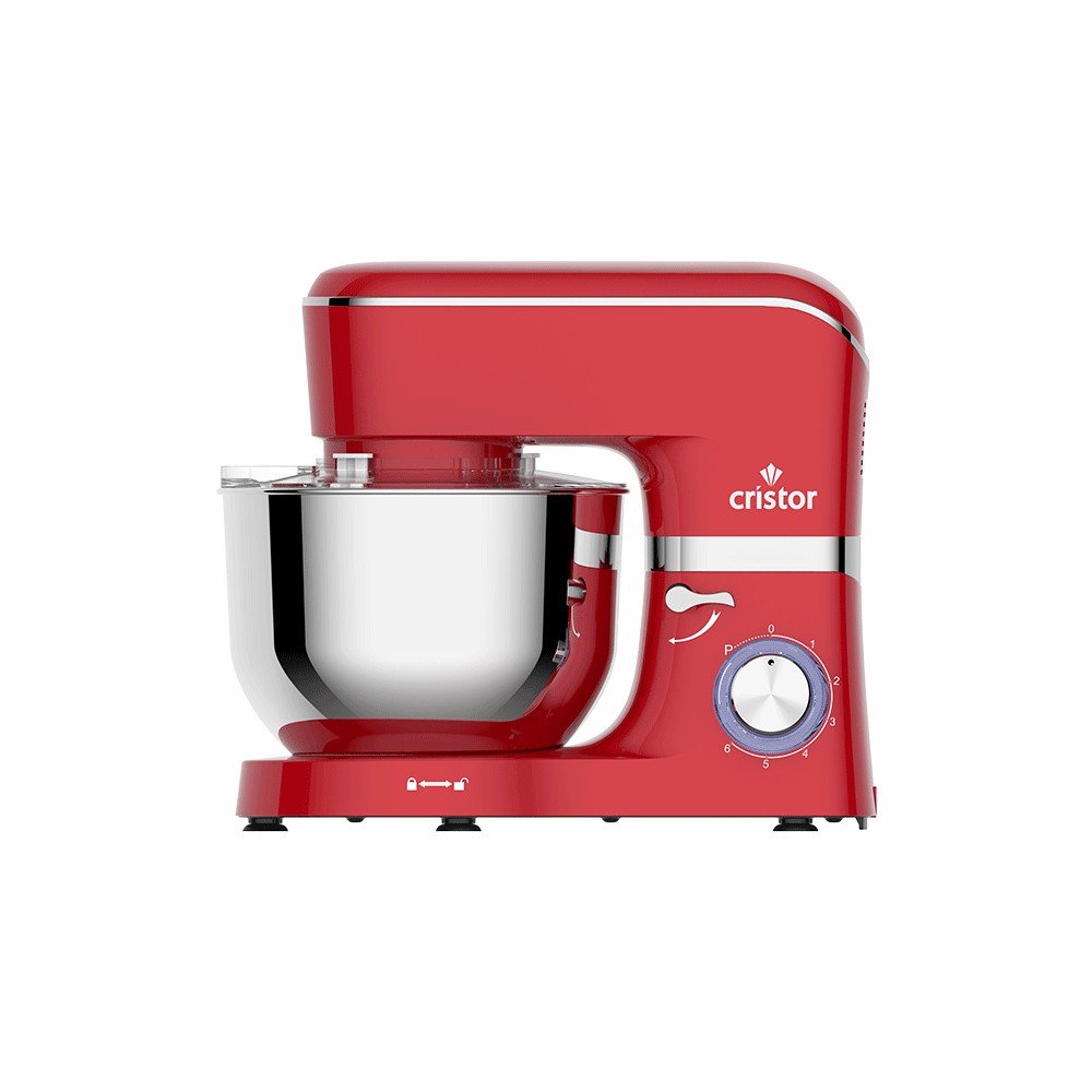 Pétrin 6 L-1400 W- Rouge/inox CRISTOR
