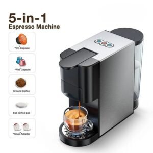 Machine a Café INOX Multi-Capsules 5 En 1 -1450W - 19 Bar 0.8L Brandmann