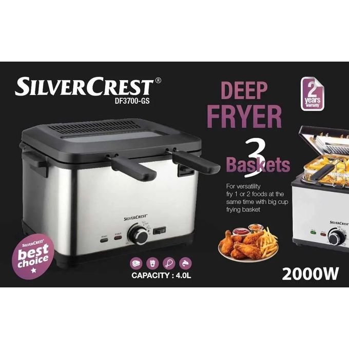 Friteuse inox 4L - 2000 W SilverCrset – Image 2