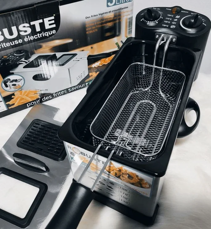 Friteuse inox Electrique 3L 2000W Robuste – Image 2
