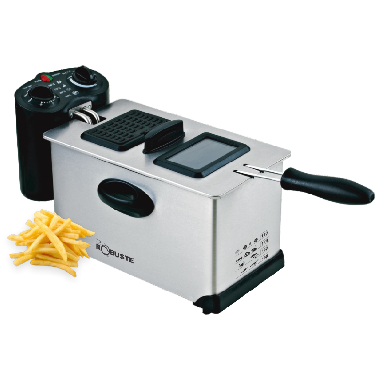 Friteuse inox Electrique 3L 2000W Robuste