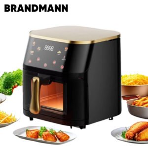 Friteuse Sans Huile Air Fryer 8L 1400W Brandmann Noir et Doré