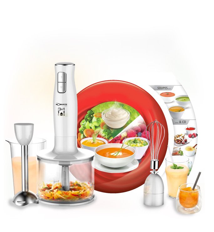 Mixeur plongeant inox 3 en 1 - 300W Robuste MP 3en1 – Image 2