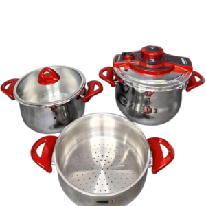 Cocotte  5 Pcs 5+7 L En inox 18/10 Ambosse Made in Turquie