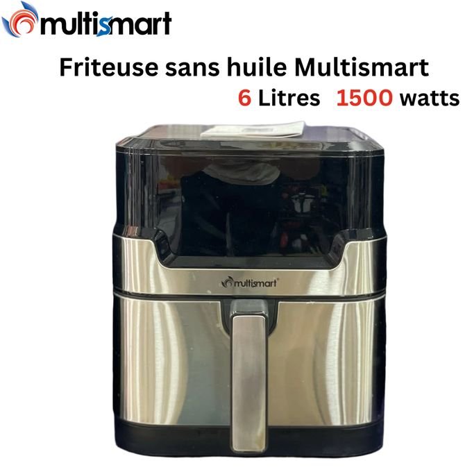 Friteuse inox Numérique Sans Huile 6L 1500W Multismart MS-AF3236