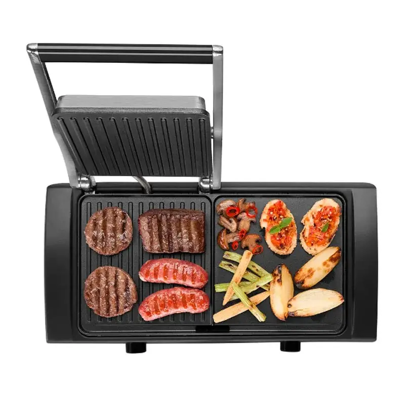 Planche a Grille et Panineuse inox 2 en 1 - 1500W Multismart – Image 5