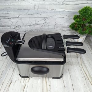 Friteuse inox 4.5 L 2000W avec 3 Panier Multismart