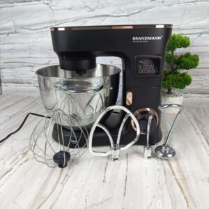 Pétrin Double Crochet 8L 2000W 6 Vitesses Brandmann Noir