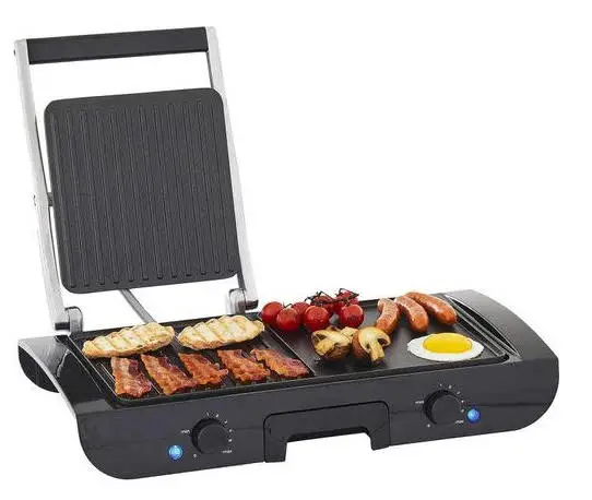 Planche a Grille et Panineuse inox 2 en 1 - 1500W Multismart – Image 3