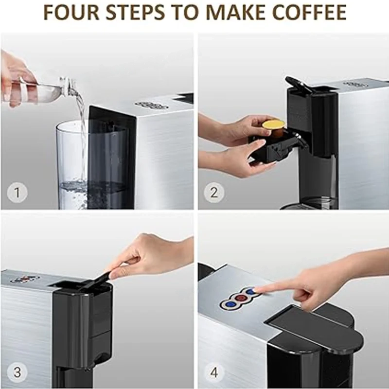 Machine a Café INOX Multi-Capsules 4 En 1 -1450W - 19 Bar 0.8L SilverCrest – Image 6