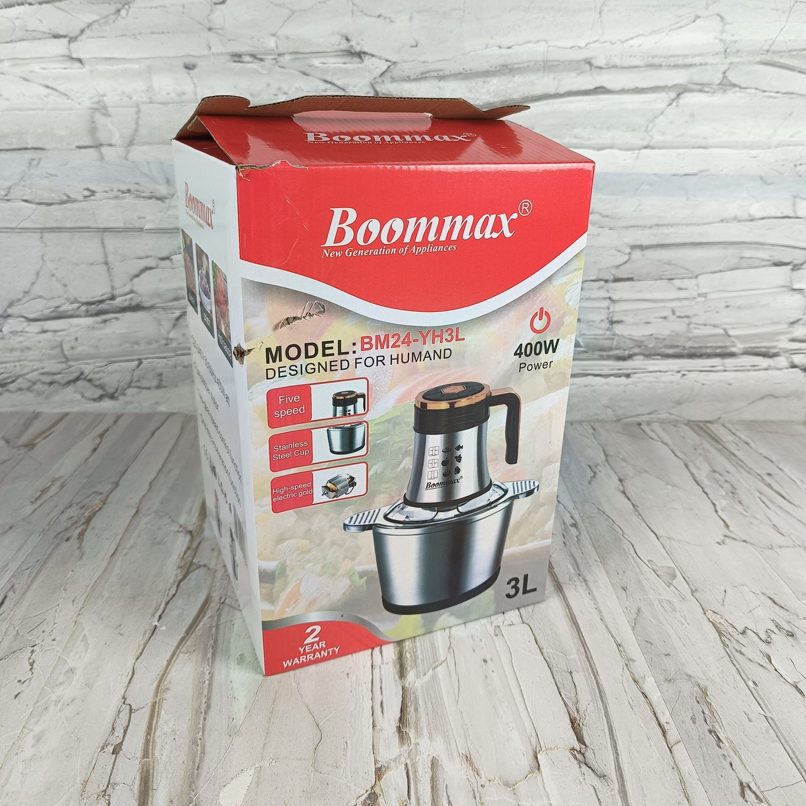 Hachoir inox 3L 400W 04 Lames Boommax – Image 8